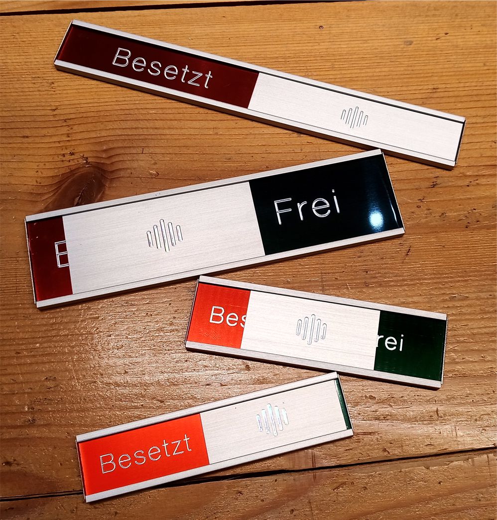 Besetzt-Frei Schild 100 x 25mm,  selbstklebend