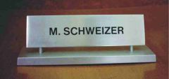 Pultschild Spezial,  Aluminium mit wechselbaren Aufs&#228;tzen 130 x 35mm - der Klassiker!