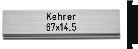 Kehrer Schild 67 x 14mm