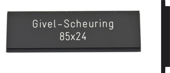 Givel-Scheuring Schild 85 x 24mm
