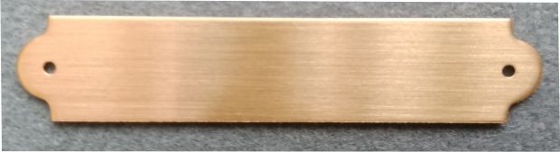 Gem&#228;ldeschild 50 x 10mm, Messing geschliffen und lackiert, graviert