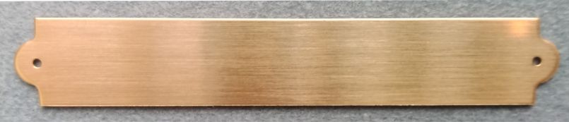 Gem&#228;ldeschild 65 x 10mm, Messing geschliffen und lackiert, graviert