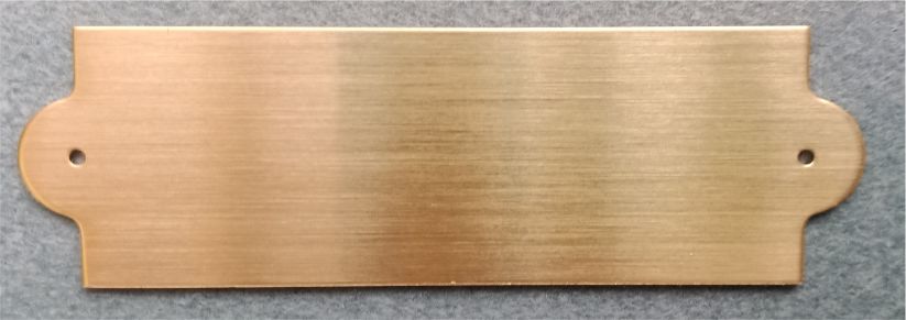 Gem&#228;ldeschild 65 x 20mm, Messing geschliffen und lackiert, graviert