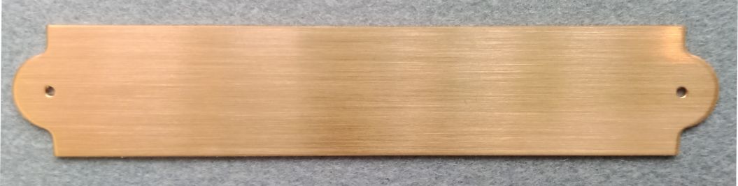 Gem&#228;ldeschild 85 x 16mm, Messing geschliffen und lackiert, graviert